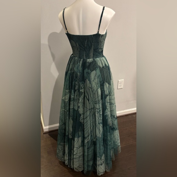 Hutch Teal Floral Evening Dress - Picture 7 of 10